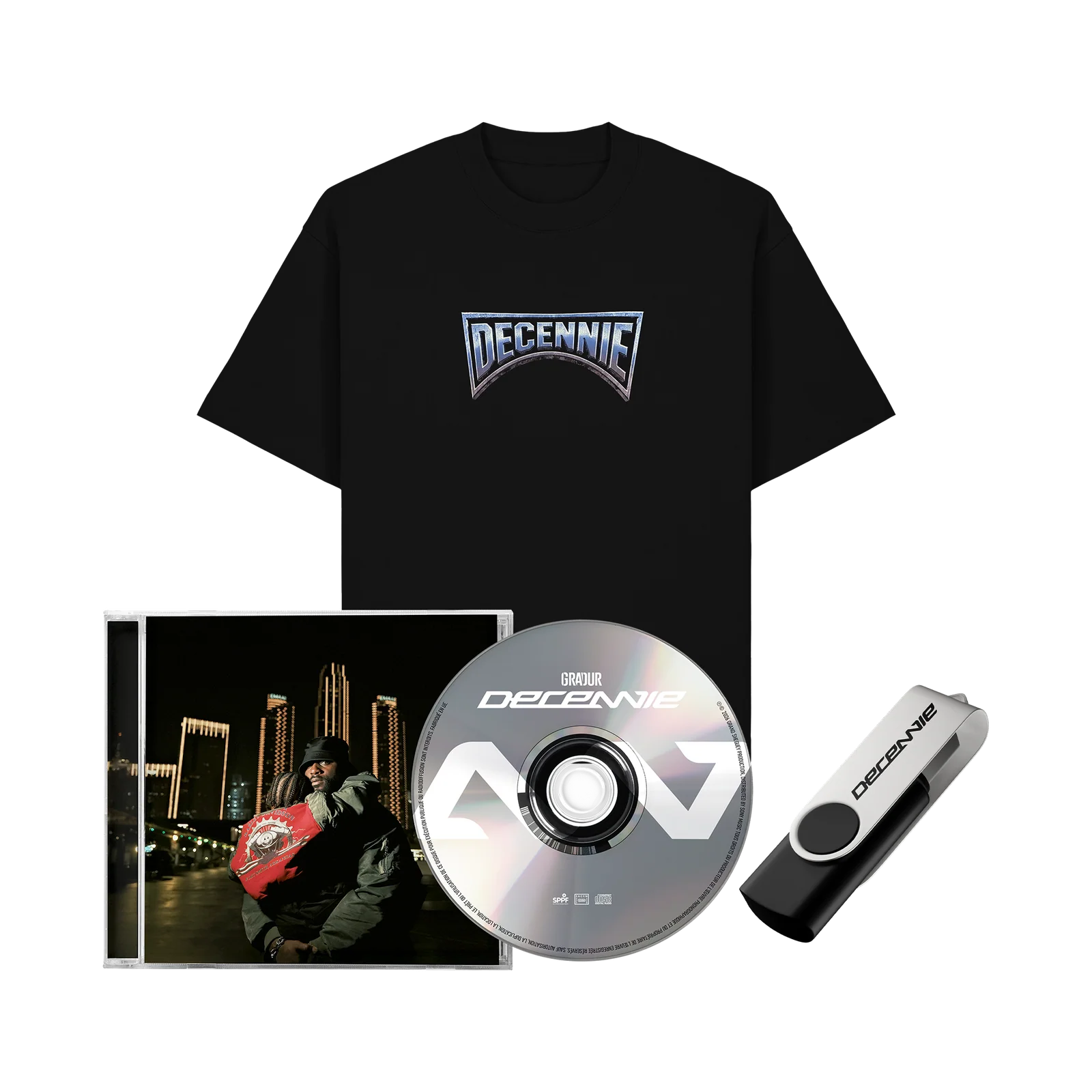 CD + Clé USB + T-shirt « Décennie »